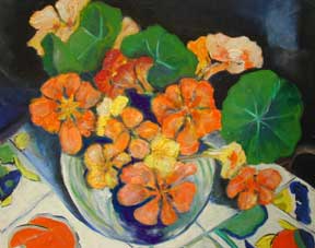 Bowl of Nasturtiums